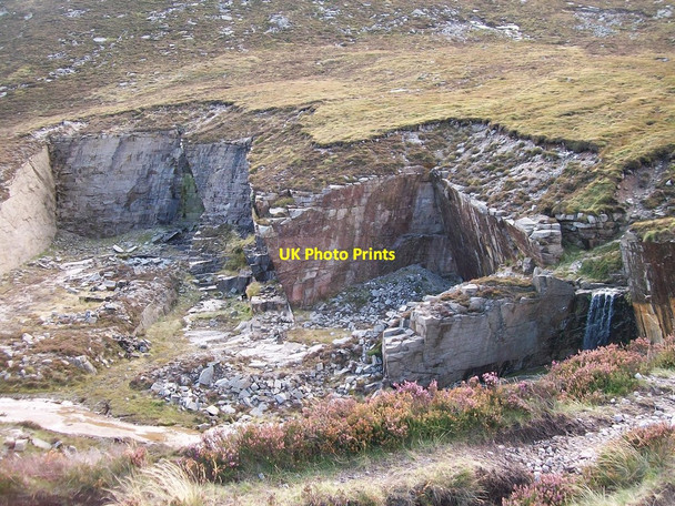 Photo 6"x4" View south across Crannoge Granite Quarry from the Brandy Pad Newcastle\/J3732 c2010