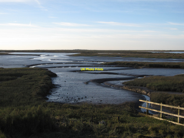 Photo 6"x4" Overy Marsh mudflats Burnham Overy Staithe c2010
