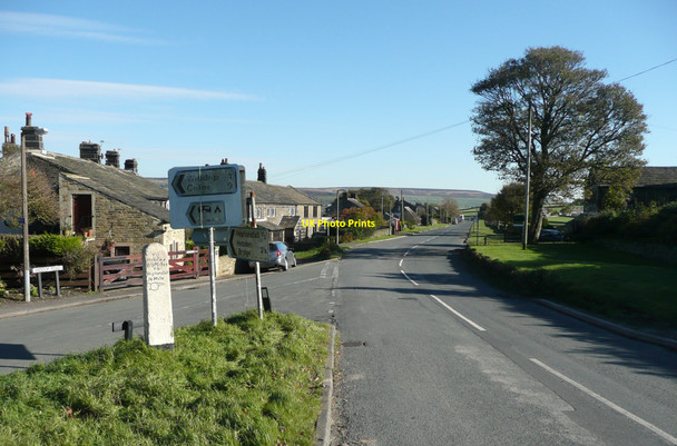 Photo 6"x4" The road junction at Slack Hebden Bridge c2010