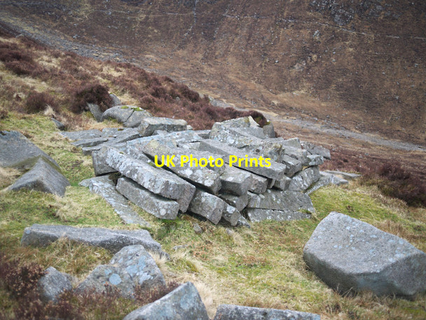 Photo 6"x4" Granite slabs near Slievenaglogh Kilcoo c2010