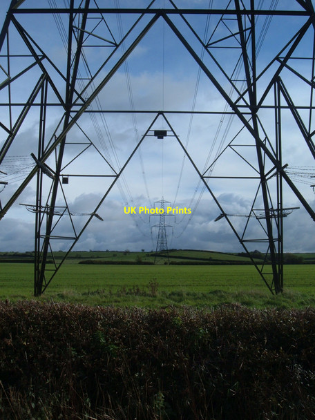 Photo 6"x4" Pylons north of Hoggeston Hoggeston c2010
