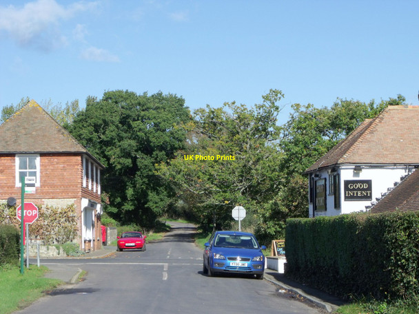 Photo 6"x4" Crossroads at Aldington Frith, Kent Aldington Frith c2010