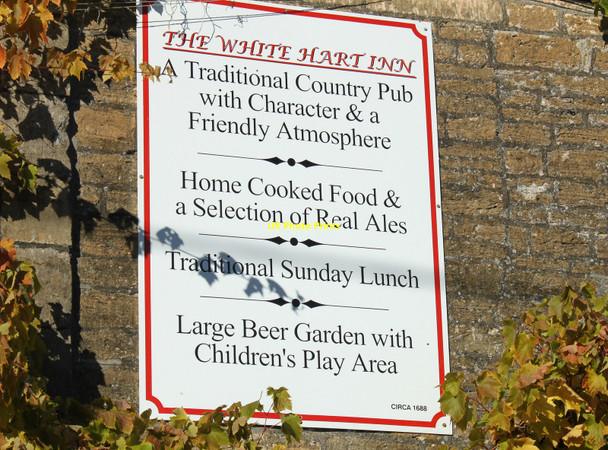 Photo 6"x4" 2010 : Notice board outside The White Hart Inn, Trudoxhill Trudoxhill c2010