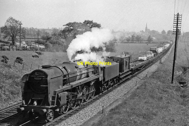 Photo 6"x4" Down car train north of Kings Sutton Twyford\/SP4736 c1963