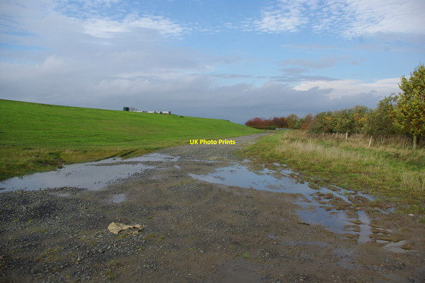 Photo 6"x4" Reservoir and Road Callerton Lane End c2010