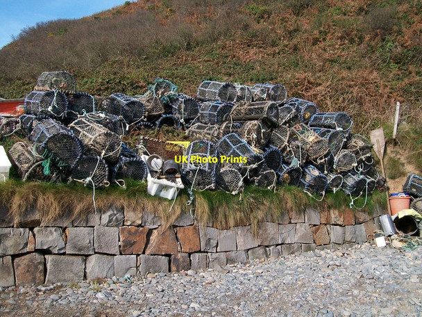 Photo 6"x4" Cewyll Cimychiaid a Chrancod\/Lobster and Crab Pots at Porth Meudwy Uwchmynydd c2010