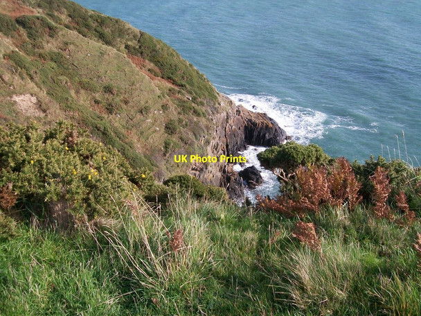 Photo 6"x4" Hen Borth cove from the cliff top Uwchmynydd c2010