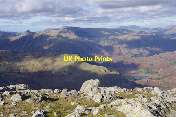 Photo 6"x4" The Langdale Pikes from Wetherlam Far End\/SD3098 c2010