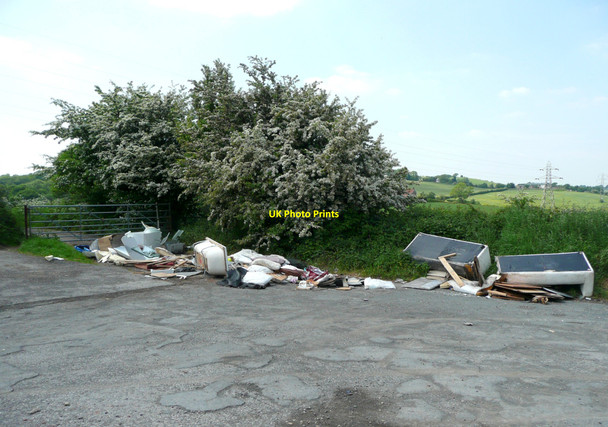 Photo 6"x4" Fly-tipping on Rooms Lane, Gildersome Morley\/SE2627 c2010