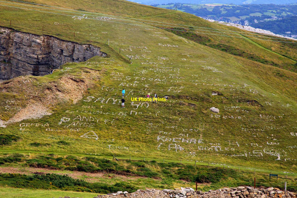 Photo 6"x4" Names on the hillside Llandudno c2010