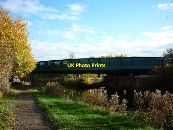 Photo 6"x4" A rail bridge goes over the Selby canal Selby c2010