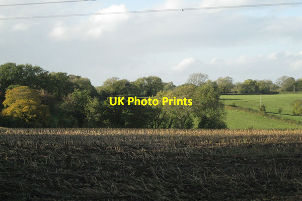 Photo 6"x4" Fields in the angle of Bond Lane Alveston Down c2010