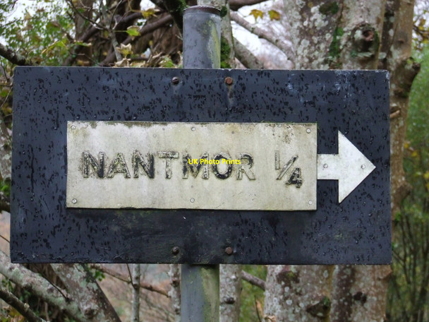 Photo 6"x4" Pre-Worboys Road Sign Nantmor c2010