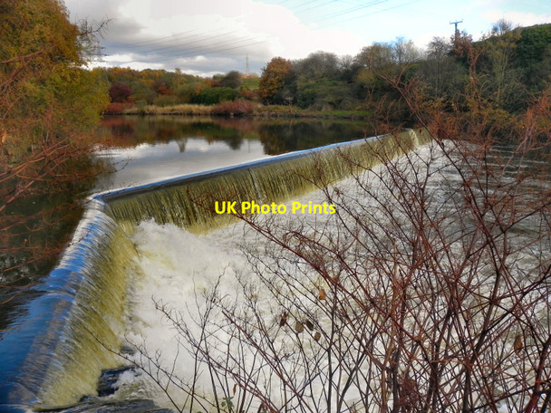 Photo 6"x4" River Irwell, Ladyshore Weir Kearsley\/SD7505 c2010 P1