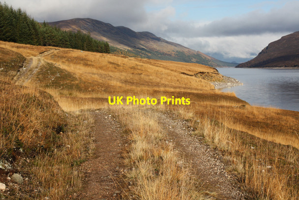 Photo 6"x4" Track alongside Loch Ericht Allt Udlamain c2010