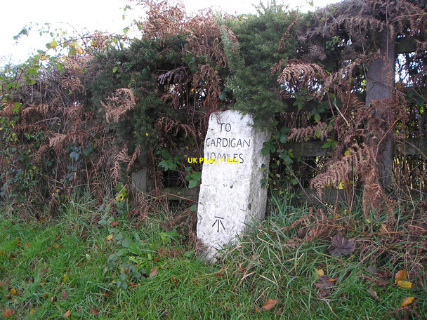 Photo 6"x4" To Cardigan 19 miles Pren-gwyn c2010