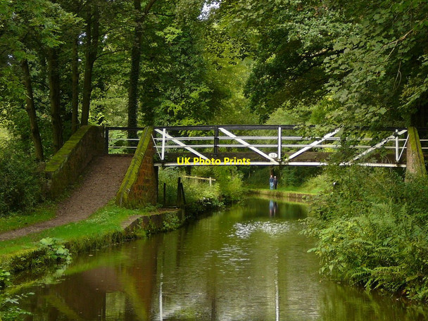 Photo 6"x4" Footbridge over Caldon Canal below Booth's Wood Hazles c2010
