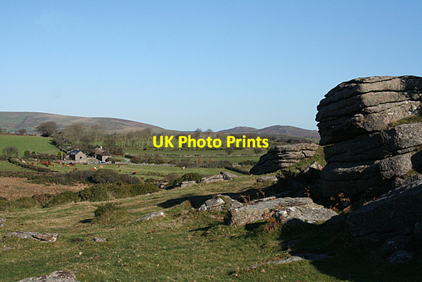 Photo 6"x4" Widecombe in the Moor: on Sharp Tor Dartmeet c2010