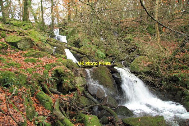 Photo 6"x4" Burrator Waterfall Sheepstor c2010