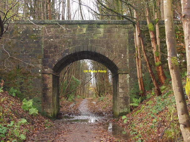 Photo 6"x4" Bridge over disused railway line Dollar c2010