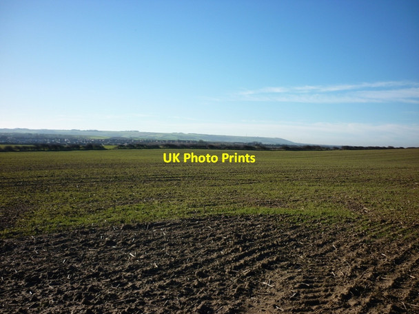 Photo 6"x4" Looking across the fields towards the Wolds Filey c2010