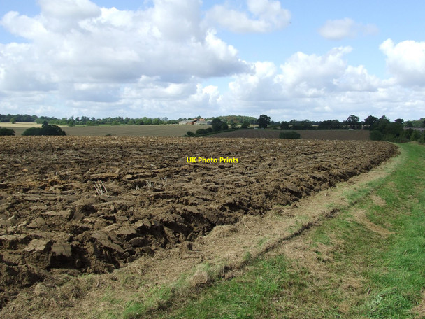 Photo 6"x4" Ploughed Field Gipping c2010