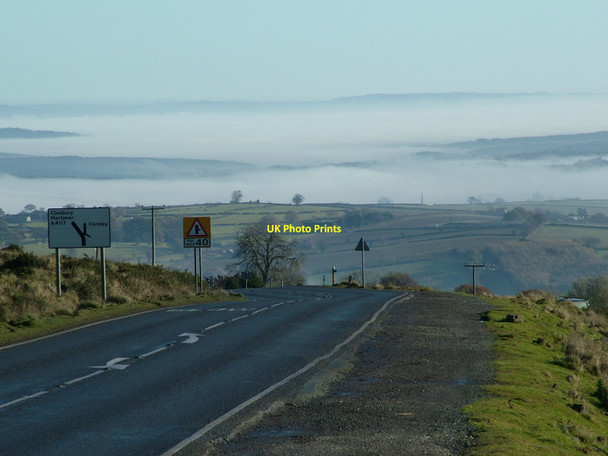 Photo 6"x4" Road across Clee Hill common. Cornbrook c2010