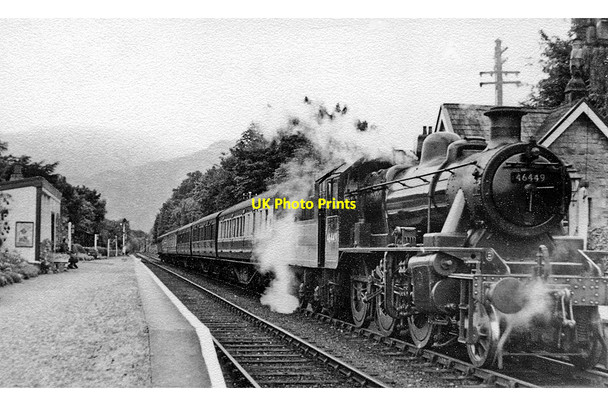 Photo 6"x4" Bassenthwaite Lake Station, with Down train Dubwath c1951