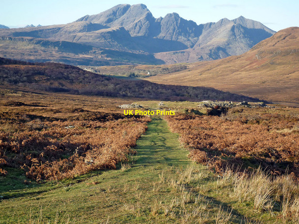 Photo 6"x4" Grass path linking marble quarry sites Heaste c2010