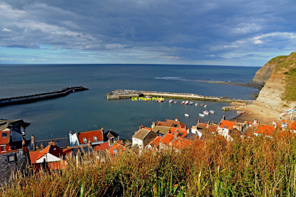 Photo 6"x4" Summer evening Staithes c2010