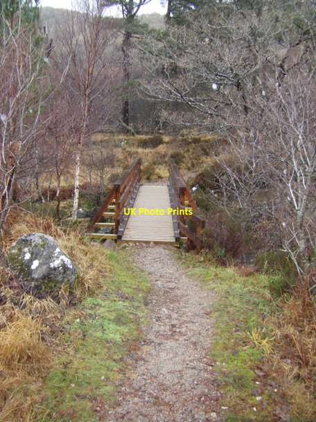 Photo 6"x4" Footbridge over Strontian River Ariundle c2010