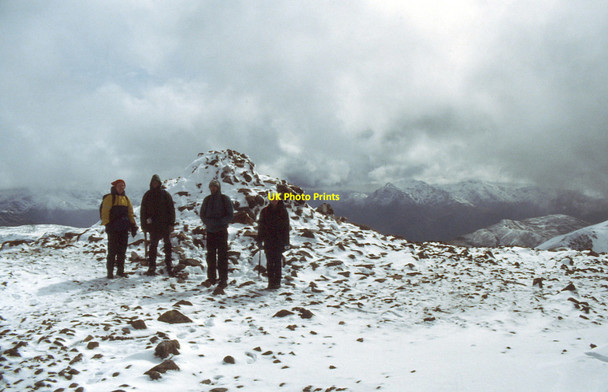 Photo 6"x4" Summit cairn on Mullach nan Coirean Mullach nan Coirean c1993
