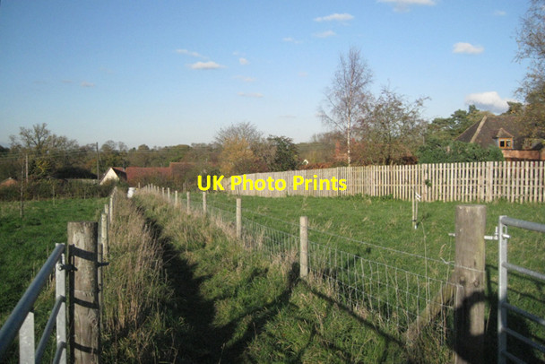 Photo 6"x4" Footpath through a paddock Claverdon c2010