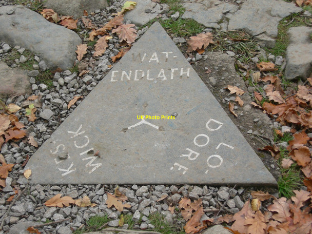 Photo 6"x4" Sign on the ground Grange\/NY2517 c2010