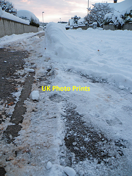 Photo 6"x4" Ploughed Snow Fochabers c2010