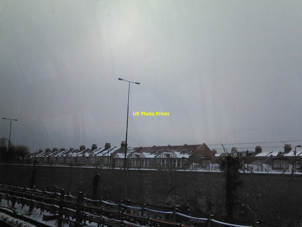 Photo 6"x4" Snow-covered houses on Colville Road Leyton\/TQ3786 c2010