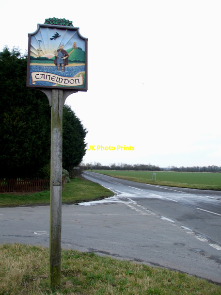 Photo 6"x4" Canewdon Village Sign Canewdon c2009