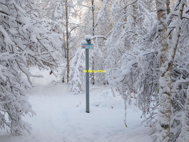 Photo 6"x4" National Cycle Route 77 in the snow Inver\/NO0142 c2010