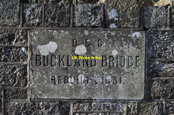 Photo 6"x4" A plaque on Buckland bridge on the river Caen Braunton c2010