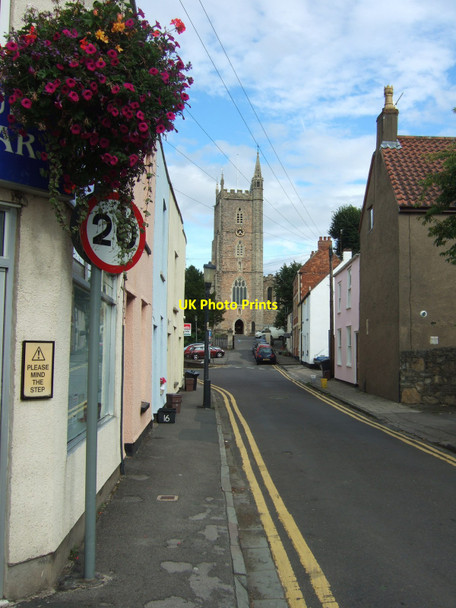 Photo 6"x4" Westbury Church, looking down Church Road Eastfield\/ST5777 c2010