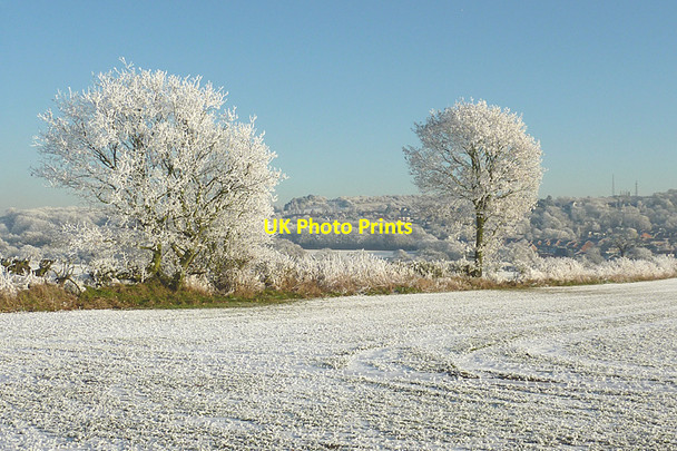 Photo 6"x4" Frosted fields towards Sedgley, Dudley Sedgley c2010 P1