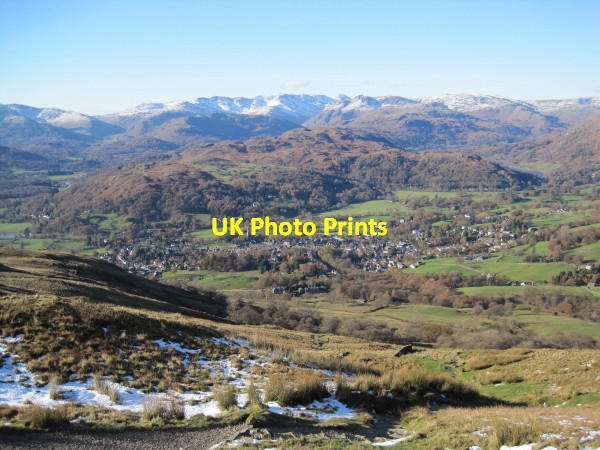 Photo 6"x4" Ambleside and Loughrigg Fell from Wansfell Ambleside c2010