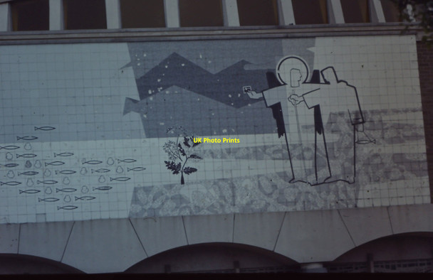 Photo 6"x4" St Raphaels Catholic Church, Millbrook - mural 1966 Mossley\/SD9701 c1966