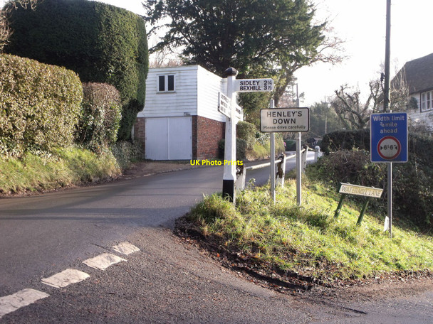 Photo 6"x4" Collection of signs, Henley's Down, East Sussex Henley's Down c2010