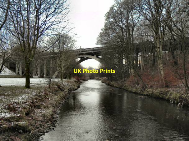 Photo 6"x4" River Roch and Queen's Park Bridge, Heywood Heywood\/SD8510 c2010