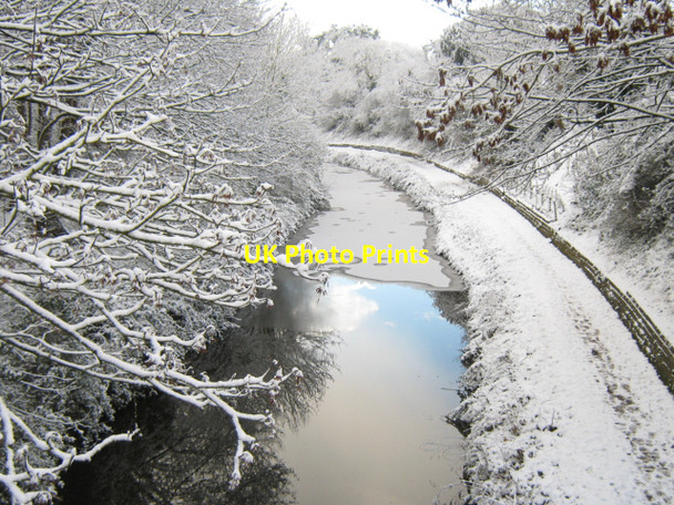 Photo 6"x4" Bridgwater and Taunton Canal in winter Bridgwater c2010