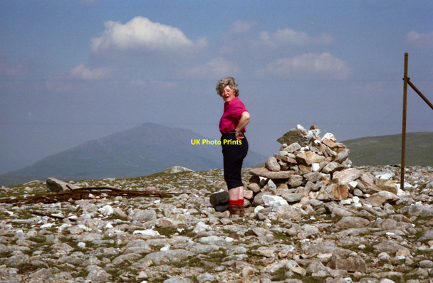 Photo 6"x4" Summit cairn on Meall Garbh Invervar c1989