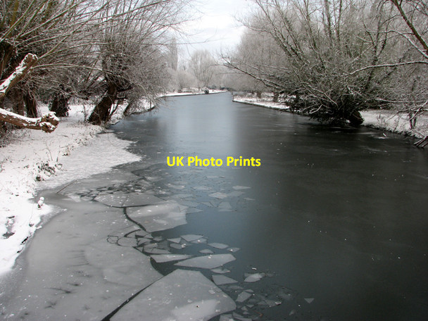 Photo 6"x4" The frozen Cam at Coe Fen Cambridge\/TL4658 c2010