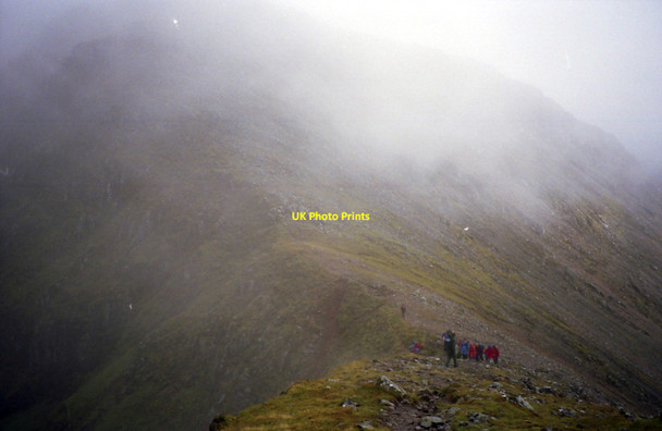 Photo 6"x4" Descending into Bealach Dearg Dalness\/NN1651 c1989