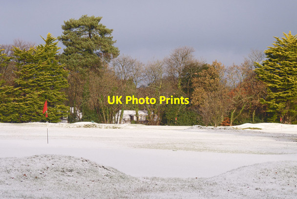 Photo 6"x4" Snowy Highcliffe Golf Course Friars Cliff c2010